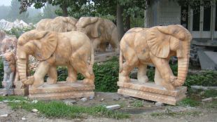 QuYang stone carving QuYang sculpture Animal carving Elephant - DX002