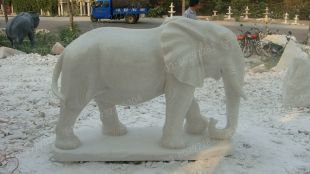 QuYang stone carving QuYang sculpture Animal carving Elephant - DX007