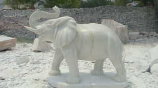 QuYang stone carving QuYang sculpture Animal carving Elephant - DX009