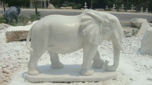 QuYang stone carving QuYang sculpture Animal carving Elephant - DX010