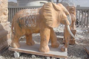 QuYang stone carving QuYang sculpture Animal carving Elephant - DX014