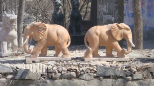 QuYang stone carving QuYang sculpture Animal carving Elephant - DX015