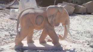 QuYang stone carving QuYang sculpture Animal carving Elephant - DX017