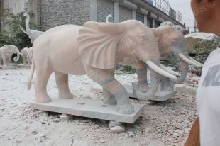 QuYang stone carving QuYang sculpture Animal carving Elephant - DX130