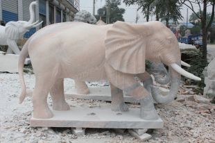 QuYang stone carving QuYang sculpture Animal carving Elephant - DX131