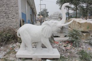 QuYang stone carving QuYang sculpture Animal carving Elephant - DX132