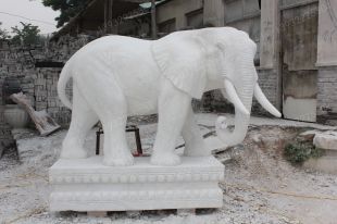 QuYang stone carving QuYang sculpture Animal carving Elephant - DX135