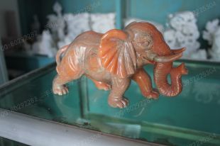 QuYang stone carving QuYang sculpture Animal carving Elephant - DX136