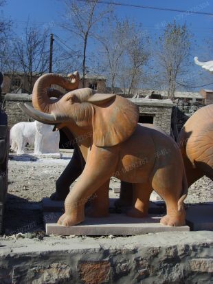 QuYang stone carving QuYang sculpture Animal carving Elephant - DX145