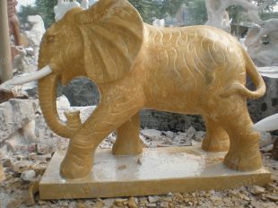 QuYang stone carving QuYang sculpture Animal carving Elephant - DX146