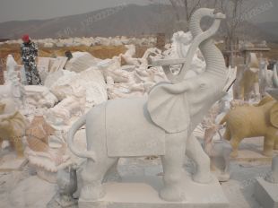 QuYang stone carving QuYang sculpture Animal carving Elephant - DX148