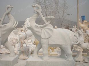 QuYang stone carving QuYang sculpture Animal carving Elephant - DX149