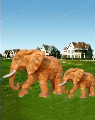 QuYang stone carving QuYang sculpture Animal carving Elephant - DX150