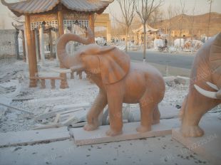 QuYang stone carving QuYang sculpture Animal carving Elephant - DX156