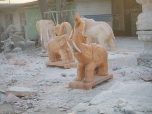 QuYang stone carving QuYang sculpture Animal carving Elephant - DX157