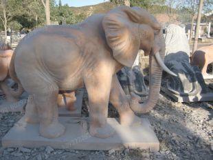 QuYang stone carving QuYang sculpture Animal carving Elephant - DX161