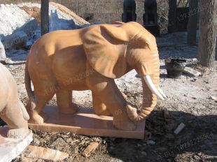 QuYang stone carving QuYang sculpture Animal carving Elephant - DX163