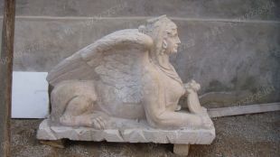 QuYang stone carving QuYang sculpture Animal carving stone lion sculpture European stone lion -OS054