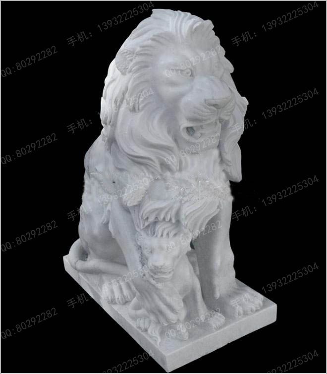 Animal carving stone lion sculpture stone lion price stone lion picture European stone lion -OS340
