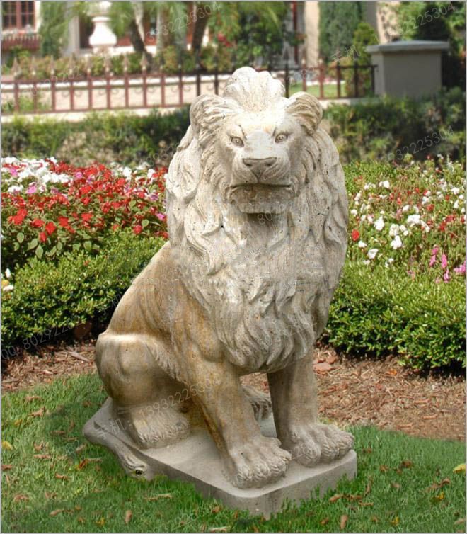 Animal carving stone lion sculpture stone lion price stone lion picture European stone lion -OS351