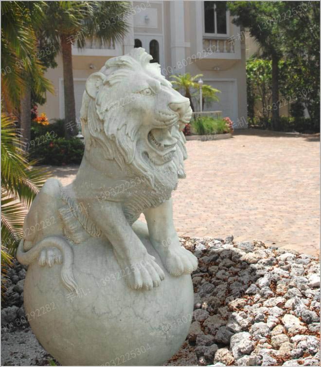 Animal carving stone lion sculpture stone lion price stone lion picture European stone lion -OS355