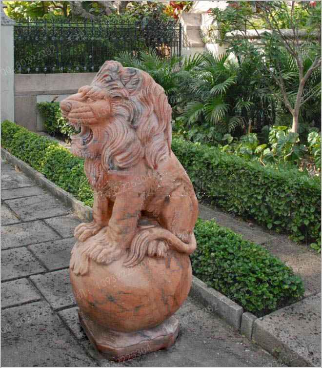 Animal carving stone lion sculpture stone lion price stone lion picture European stone lion -OS356