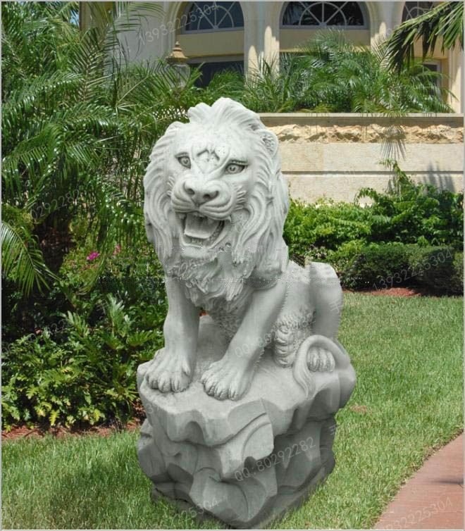 Animal carving stone lion sculpture stone lion price stone lion picture European stone lion -OS358