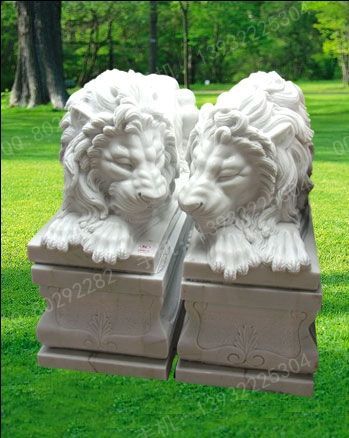 Animal carving stone lion sculpture stone lion price stone lion picture European stone lion -OS360