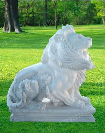 Animal carving stone lion sculpture stone lion price stone lion picture European stone lion -OS362