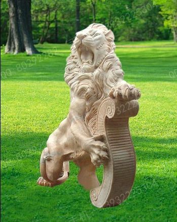 Animal carving stone lion sculpture stone lion price stone lion picture European stone lion -OS367