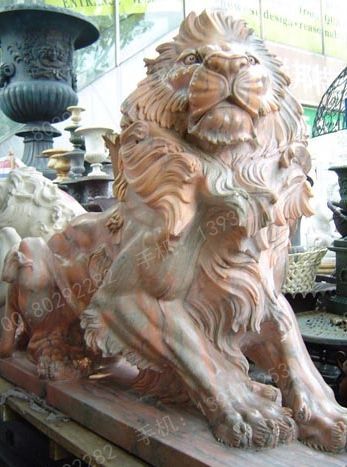Animal carving stone lion sculpture stone lion price stone lion picture European stone lion -OS369