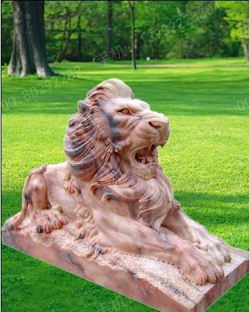 Animal carving stone lion sculpture stone lion price stone lion picture European stone lion -OS372