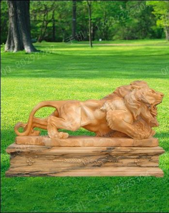 Animal carving stone lion sculpture stone lion price stone lion picture European stone lion -OS374