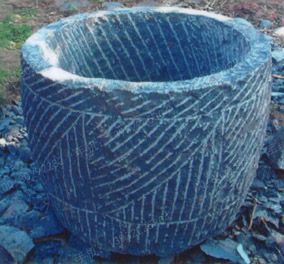 Ancient stone carving aquarium, Ancient stone carving flowerpot YG002
