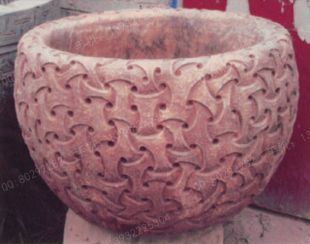 Ancient stone carving aquarium, Ancient stone carving flowerpot YG004