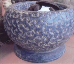 Ancient stone carving aquarium, Ancient stone carving flowerpot YG007