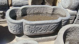 Ancient stone carving aquarium, Ancient stone carving flowerpot YG014