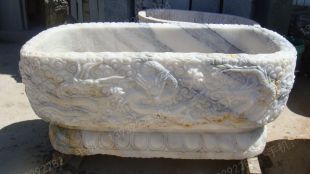 Ancient stone carving aquarium, Ancient stone carving flowerpot YG017