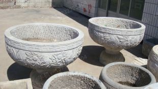 Ancient stone carving aquarium, Ancient stone carving flowerpot YG020