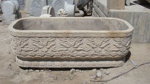 Ancient stone carving aquarium, Ancient stone carving flowerpot YG021