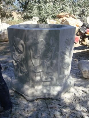 Ancient stone carving aquarium, Ancient stone carving flowerpot YG030