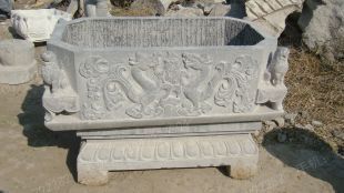 Ancient stone carving aquarium, Ancient stone carving flowerpot YG037