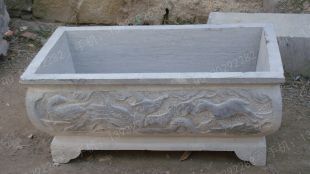 Ancient stone carving aquarium, Ancient stone carving flowerpot YG038