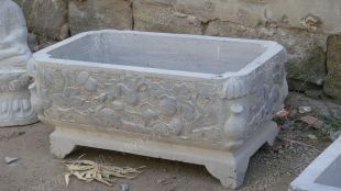 Ancient stone carving aquarium, Ancient stone carving flowerpot YG039
