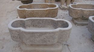 Ancient stone carving aquarium, Ancient stone carving flowerpot YG044