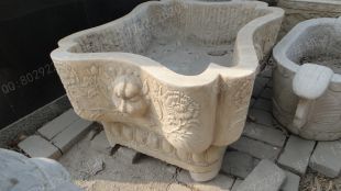 Ancient stone carving aquarium, Ancient stone carving flowerpot YG046