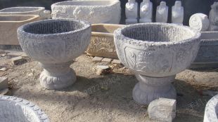 Ancient stone carving aquarium, Ancient stone carving flowerpot YG050