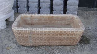 Ancient stone carving aquarium, Ancient stone carving flowerpot YG053