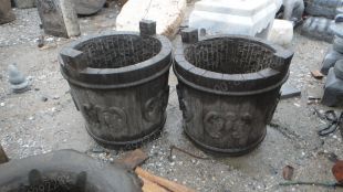 Ancient stone carving aquarium, Ancient stone carving flowerpot YG062
