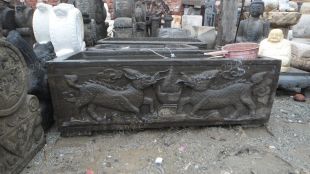 Ancient stone carving aquarium, Ancient stone carving flowerpot YG064